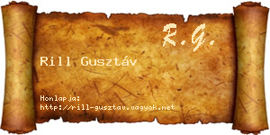 Rill Gusztáv névjegykártya